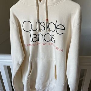 Outsidelands cream tulip hoodie